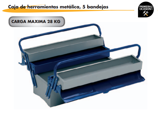 CAJA HERRAMIENTAS METALICA 5 BANDEJAS