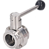 VALVULA MARIPOSA CLAMP-CLAMP DN- 50 INOX 316L. EPDM FDA 