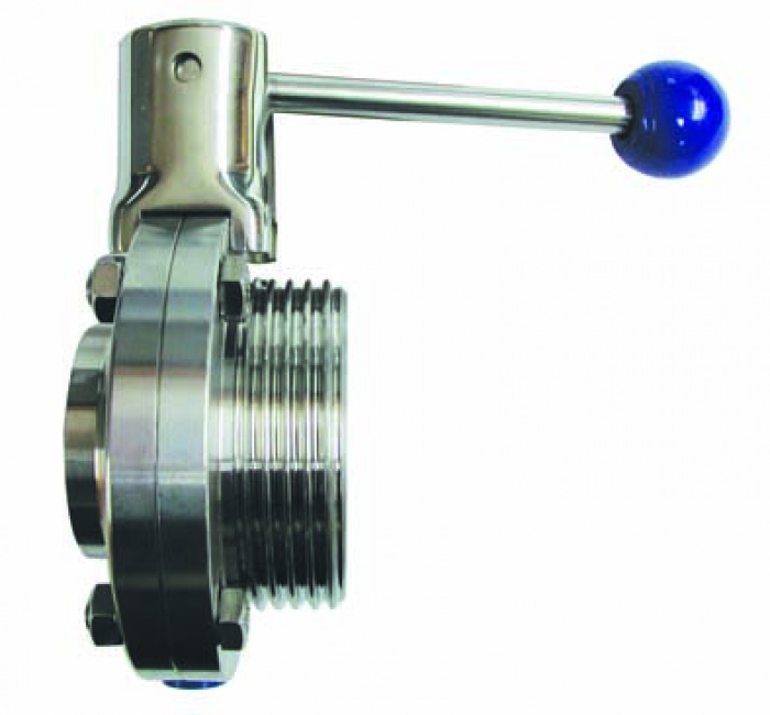 VALVULA MARIPOSA SANITARIA SOLDAR / NW-50 DN- 50 INOX 304L.