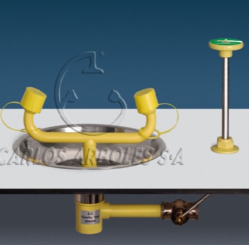 LAVA OJOS DE EMERGENCIA EMPOTRADO EN MESA 