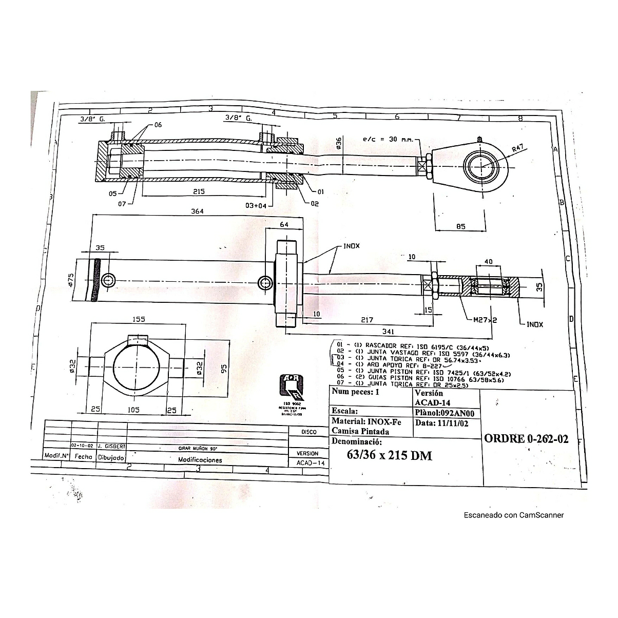 KIT JUNTAS PISTON PUERTA CF-21